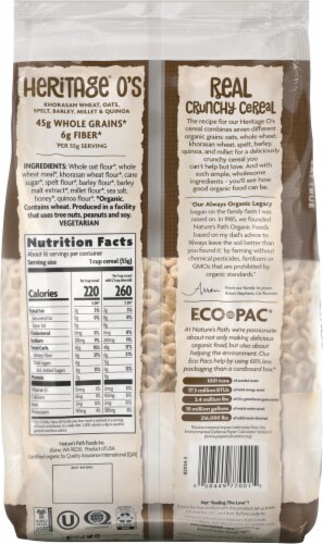 Nature's Path Organic® Heritage O's Bag Cereal Perspective: back