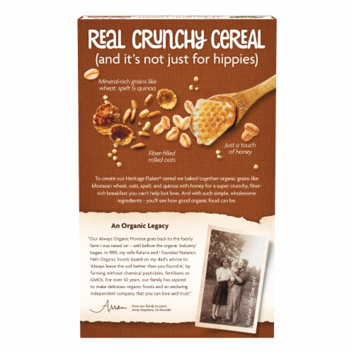 Nature's Path Organic® Heritage Flakes Cereal Perspective: back