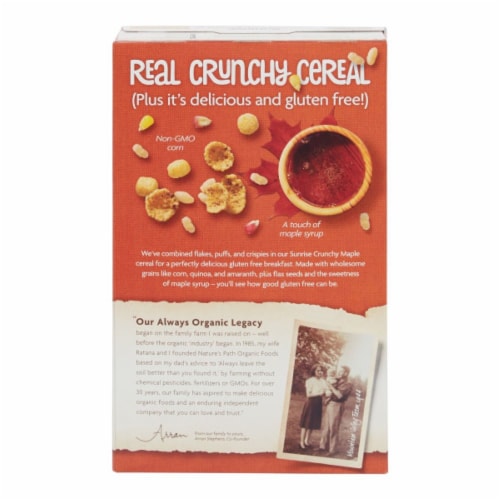 Nature's Path Organic® Sunrise® Crunchy Maple Cereal Perspective: back
