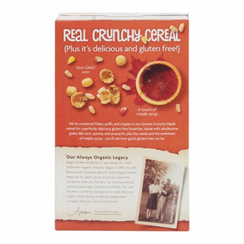 Nature's Path Organic® Sunrise® Crunchy Maple Cereal Perspective: back