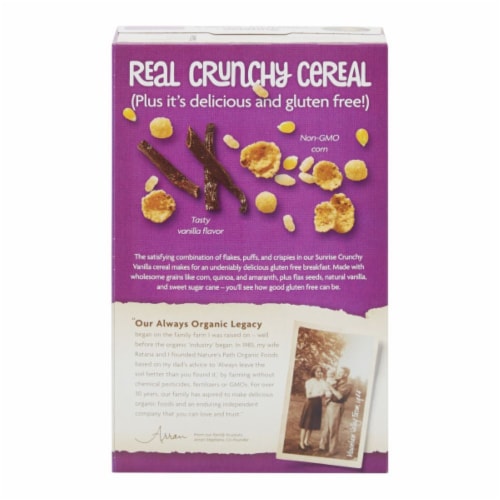 Nature's Path Organic® Sunrise Crunchy Vanilla Cereal Perspective: back