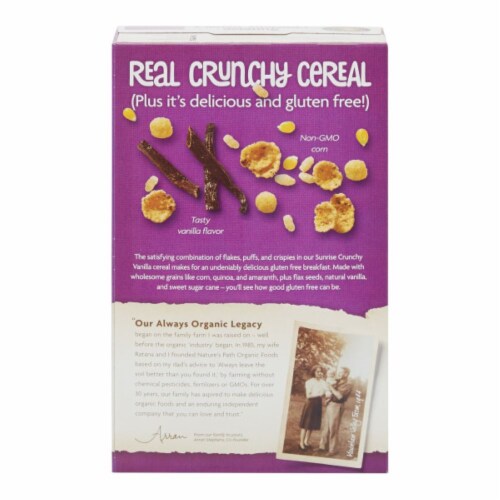 Nature's Path Organic® Sunrise Crunchy Vanilla Cereal Perspective: back