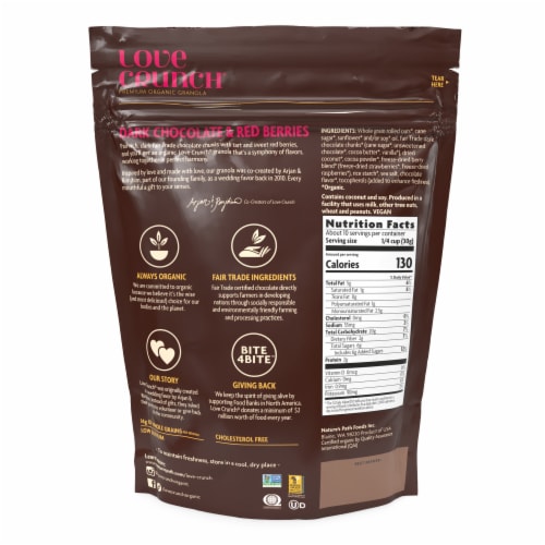 Nature's Path Organic Love Crunch® Dark Chocolate & Red Berries Granola Perspective: back