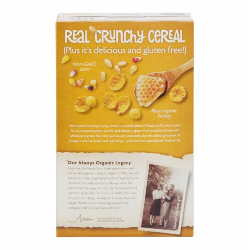 Nature's Path Organic® Sunrise Crunchy Honey Cereal Perspective: back