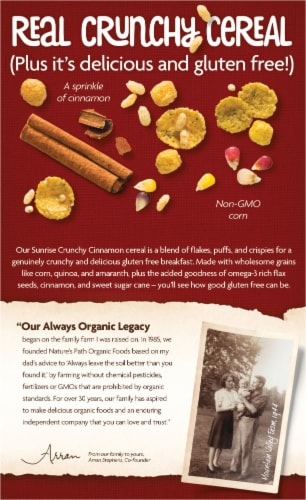 Nature's Path Organic® Sunrise Crunchy Cinnamon Cereal Perspective: back