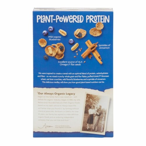 Nature's Path Organic® Optimum Power Blueberry Cinnamon Flax Cereal Perspective: back