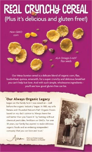 Nature's Path Organic® Mesa Sunrise Cereal Perspective: back