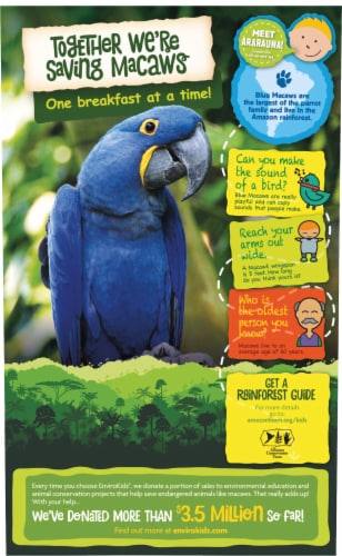Nature's Path Envirokidz Amazon Frosted Flakes Organic Cereal Perspective: back