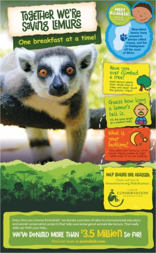 Nature's Path Organic EnviroKidz Peanut Butter & Chocolate Leapin’ Lemurs Cereal Perspective: back