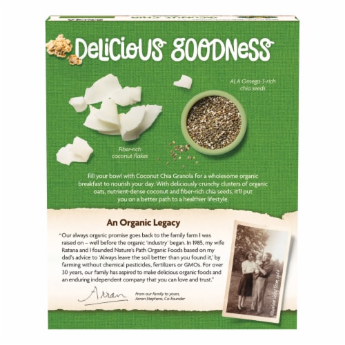 Nature's Path Organic® Coconut Chia Granola Perspective: back