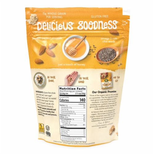 Nature's Path Honey Almond Granola Perspective: back