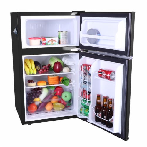 Frigidaire 3.2 cu ft 2 door shop retro bar fridge with side bottle opener
