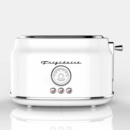 Frigidaire ETO102 Retro 2 Slice Toaster Maker with Wide Slots for Bread White