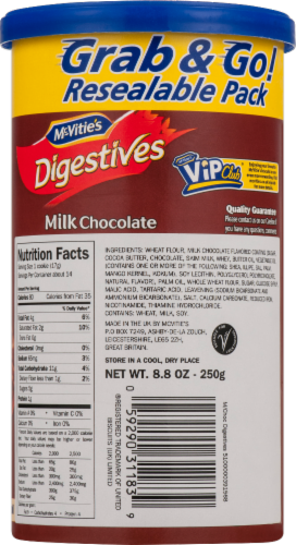 McVitie's Milk Chocolate Digestives Biscuits Perspective: back