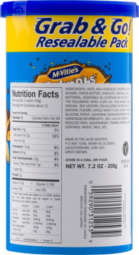 McVitie's Milk Chocolate Hobnobs Cookies Tube Perspective: back