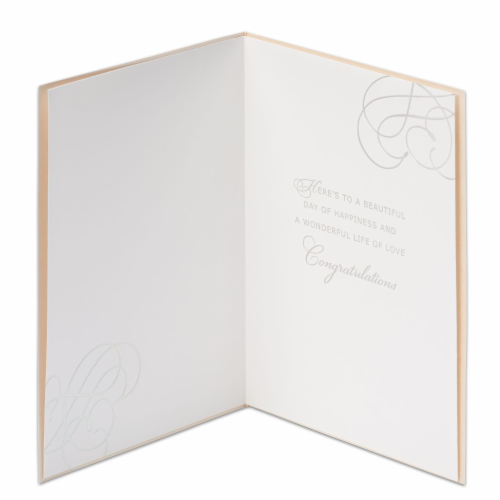 Papyrus (S1) Floral Wedding Card Perspective: back