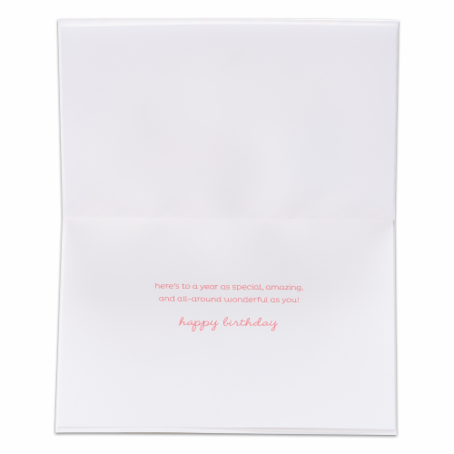 Papyrus (S11) Cotton Candy Birthday Card Perspective: back