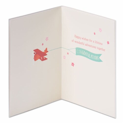 Papyrus (S4) Just Married Wedding Card Perspective: back