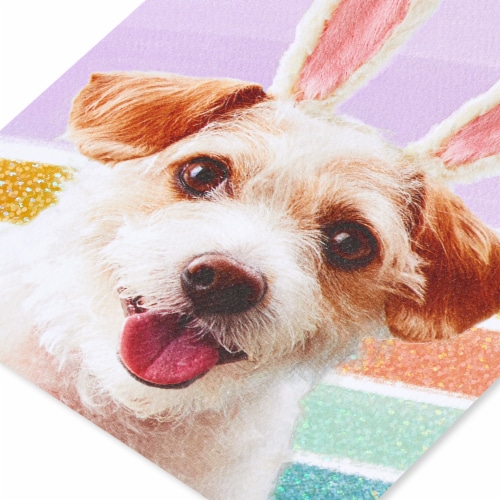American Greetings Easter Card #60, Dog With Bunny Ears Perspective: back