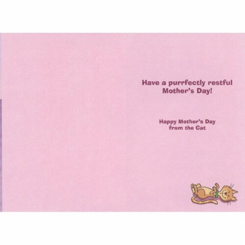 RPG How Your Cat Sees Your Bed Funny Mother's Day Card from the Cat Perspective: back