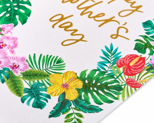 Papyrus #55 Mother’s Day Card (Tropical Garland) Perspective: back