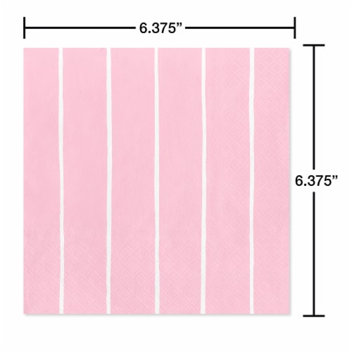 American Greetings 20-Count All Occasion Lunch Napkins, Lines on Pink Perspective: back