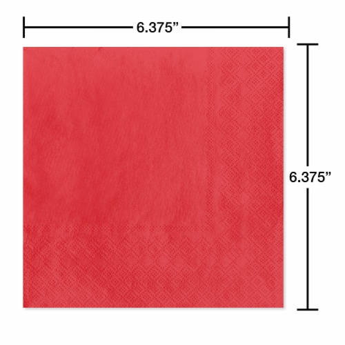 American Greetings 20-Count All Occasion Lunch Napkins, Red Perspective: back