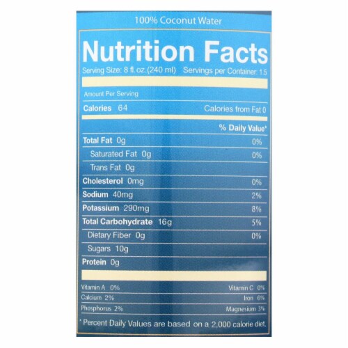 Blue Monkey Coconut Water - Natural 11.2 fl. oz (Pack of 24) Perspective: back