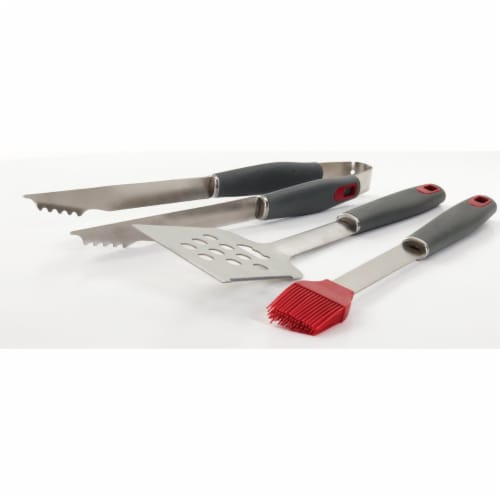 GrillPro Resin Handle Stainless Steel 3-Piece BBQ Tool Set 40025 Perspective: back