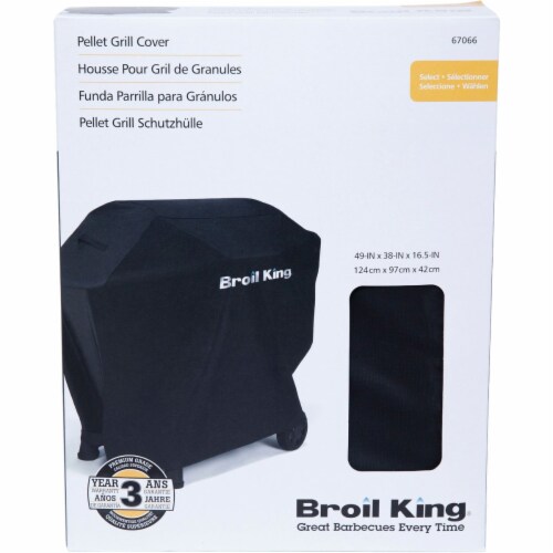 Broil King 8033433 49 x 38 in. Black Grill Cover for Baron Pellet Perspective: back