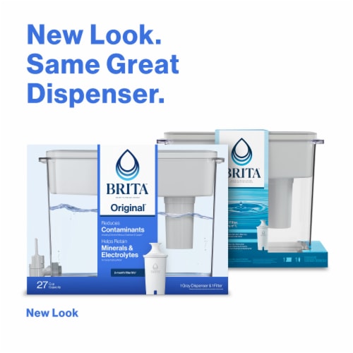 Brita Extra Large 27 Cup UltraMax White Filtered Water Dispenser With Standard Filter Perspective: back