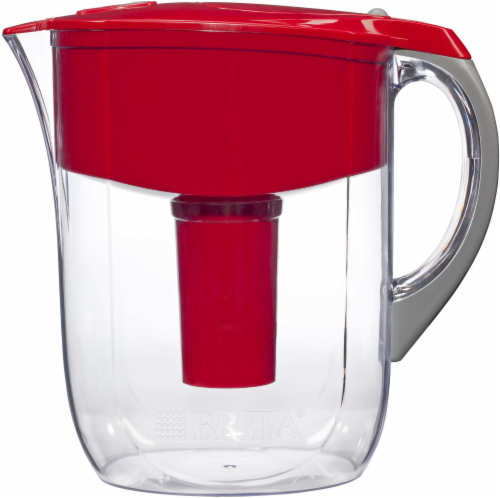 Brita Grand 10-Cup Water Filtration Pitcher - Red Perspective: back