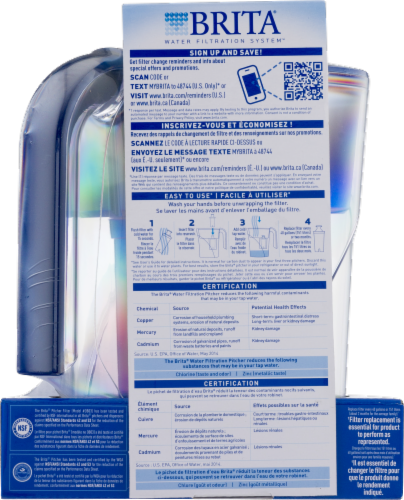 Brita Navy Blue Water Filtering Pitcher Perspective: back