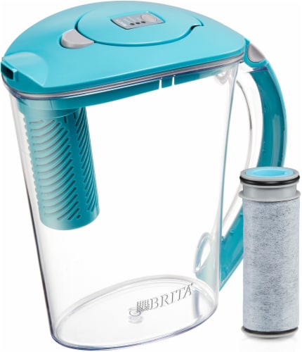 Brita Large Lake Blue Stream Water Fitler Pitcher with Stream Filter Perspective: back