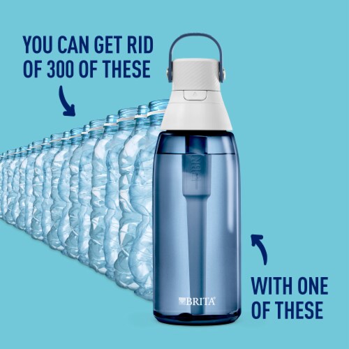 Brita 36 Ounce Hard-Sided Plastic Premium Filtering Water Bottle Perspective: back