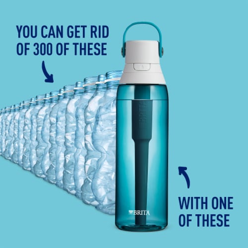 Brita Premium Sea Glass 26 Ounce Water Bottle with Filter Perspective: back