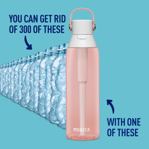 Brita Premium Blush Water Bottle with Filter Perspective: back