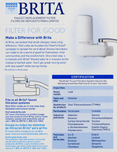 Brita Faucet Water Filter System Replacement Filter - White - 1 Piece Perspective: back