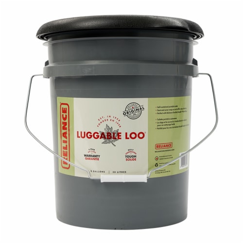 Reliance Products Luggable Loo Portable Lightweight 5 Gallon Toilet Gray 1 Piece Fred Meyer