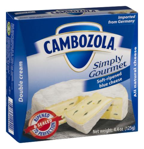 Cambozola Simply Gourmet Soft-Ripened Double Cream Blue Cheese Perspective: back