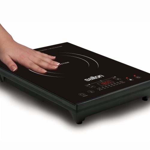 Salton ID1350 Portable 1800W 8 Setting Induction Cooktop Stove Burner w Timer 1 Piece QFC