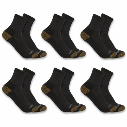 Carhartt Midweight Quarter Crew Sock - Black Perspective: back