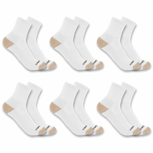 Carhartt Midweight Quarter Crew Sock - White Perspective: back