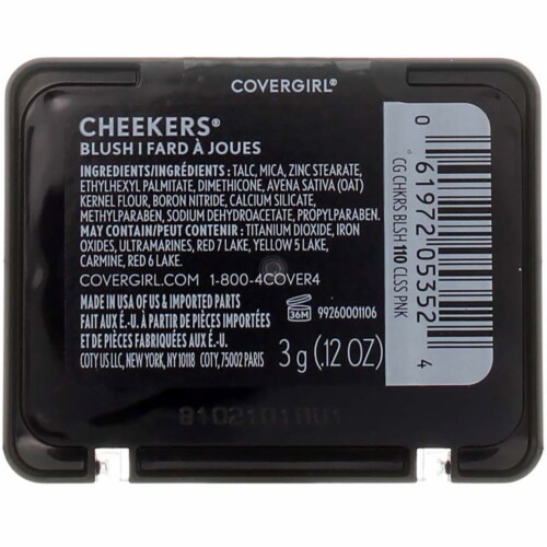 CoverGirl Cheekers Blush, Classic Pink [110], 0.12 oz Perspective: back