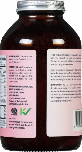 Flora Organic Red Beet Crystals Perspective: back