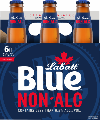 Labatt® Blue® Non-Alcoholic Malt Beverage Perspective: back