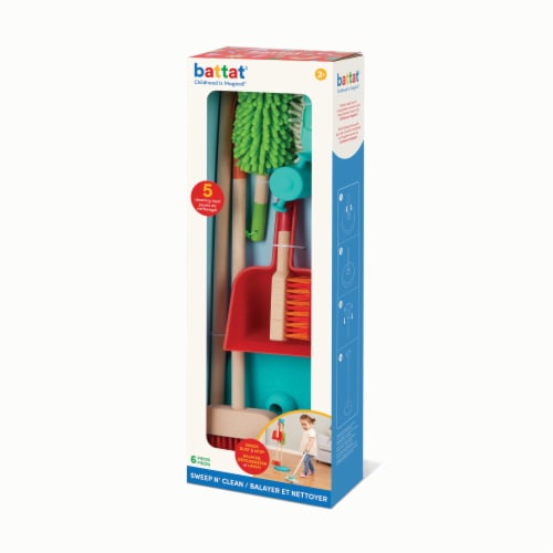 Battat Sweep n' Clean Wooden Cleaning Set for Kids Perspective: back