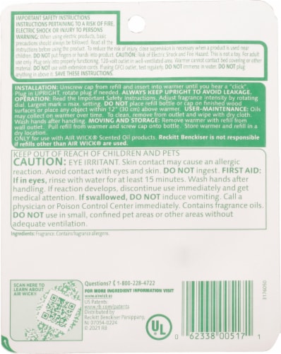 Air Wick® Brown Sugar & Vanilla Scented Oil Starter Kit Perspective: back
