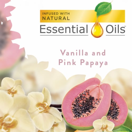 Air Wick Plug in Scented Oil Refill Vanilla & Pink Papaya Air Freshener Essential Oils Perspective: back
