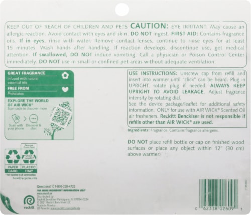 Air Wick® Simply Cotton Scented Refills Perspective: back
